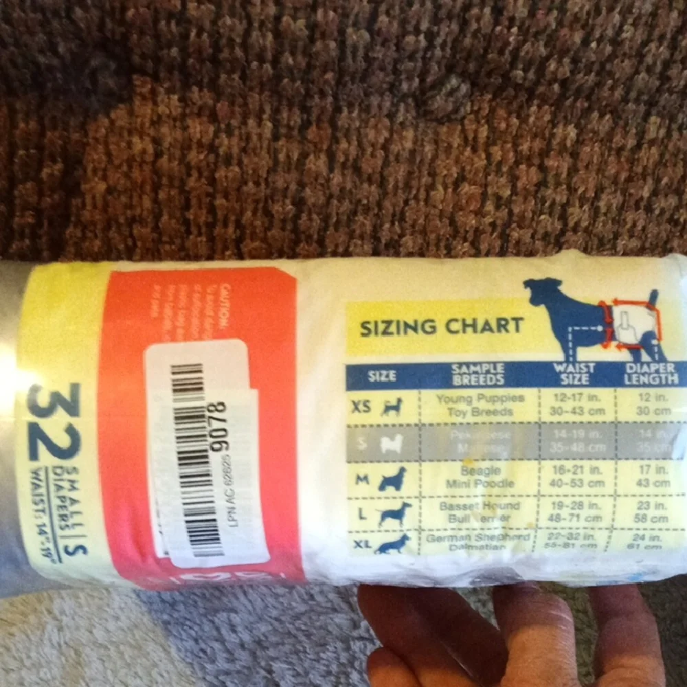 Inspire Ultra Protection Dog Diapers - Red and Yellow